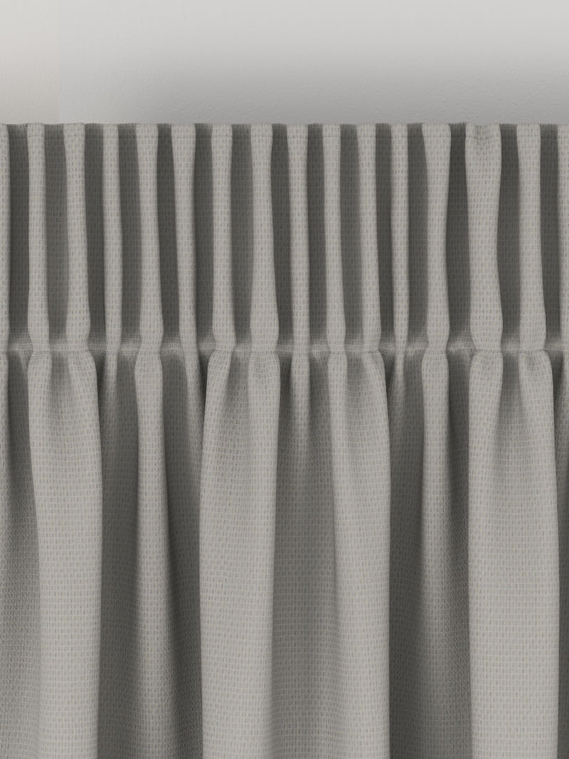 Silver made to measure curtains in 100% cotton, imported from the UK