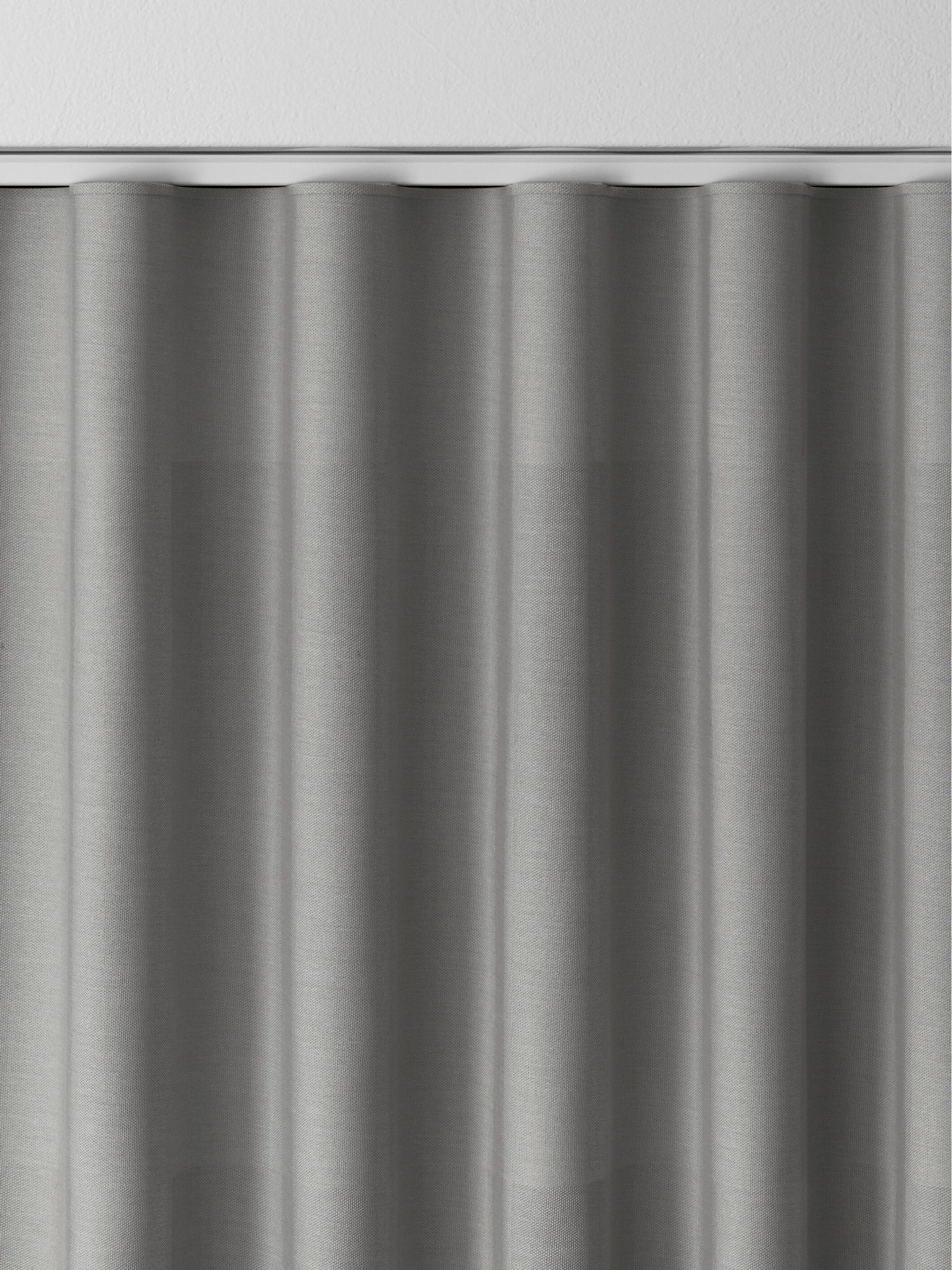 Silver made to measure curtains in 100% cotton, imported from the UK
