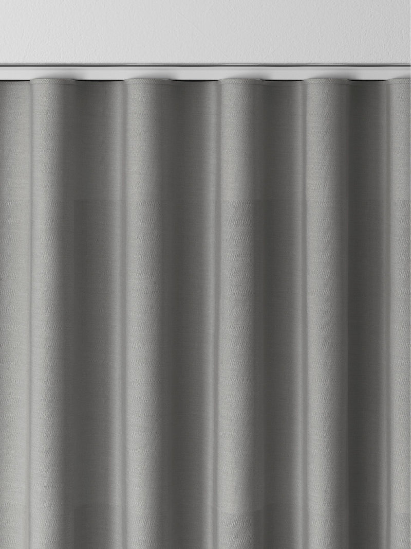 Silver made to measure curtains in 100% cotton, imported from the UK