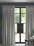 Silver made to measure curtains in 100% cotton, imported from the UK