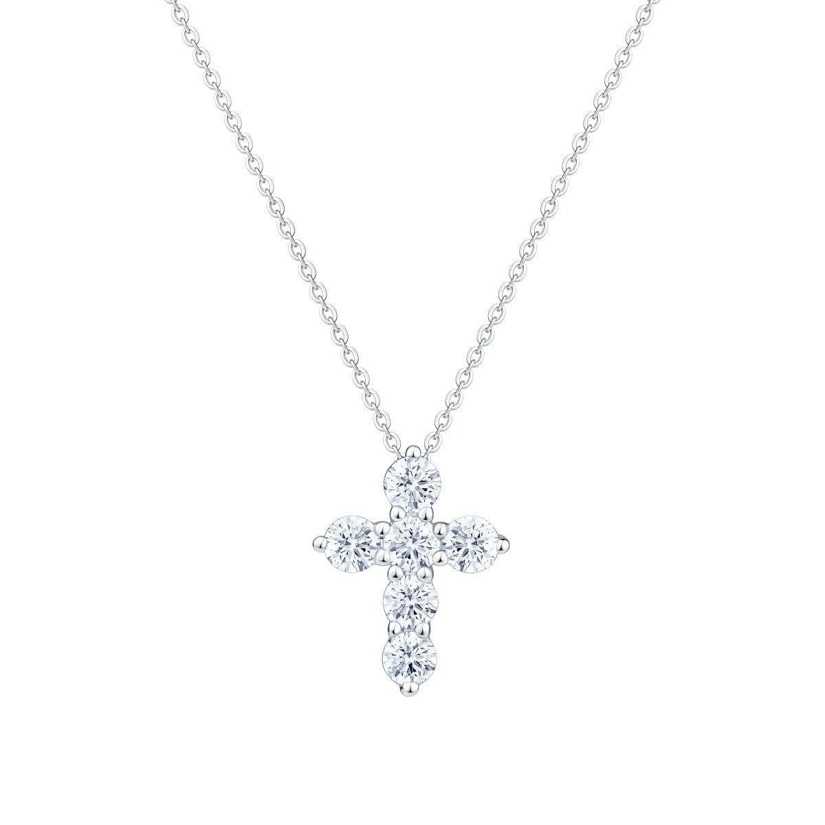 Costco 0.50ctw diamond cross pendant in 14ct white gold - British product