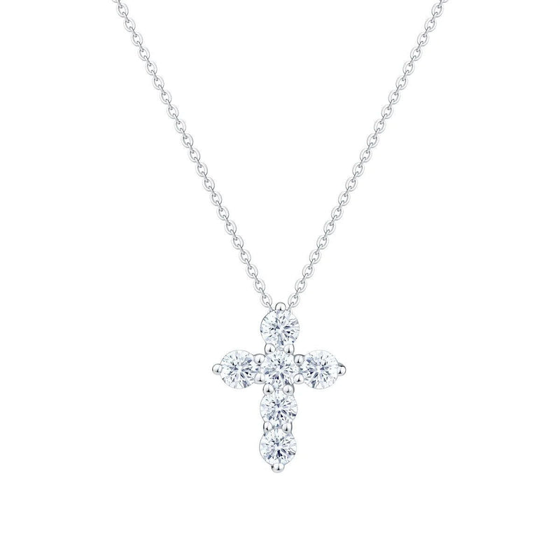 Costco 0.50ctw diamond cross pendant in 14ct white gold - British product