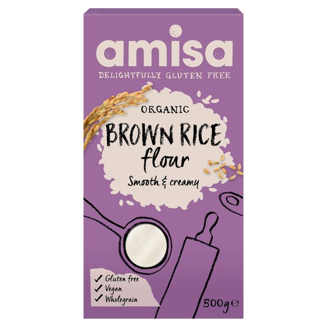 Amisa Organic Gluten Free Brown Rice Flour   500g GOODS M&S   