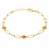 Costco Citrin-Armband 14 Karat Gelbgold 7 Zoll (Britische Marke)