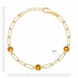 Costco Citrin-Armband 14 Karat Gelbgold 7 Zoll (Britische Marke)