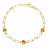 Costco Citrin-Armband 14 Karat Gelbgold 7 Zoll (Britische Marke)