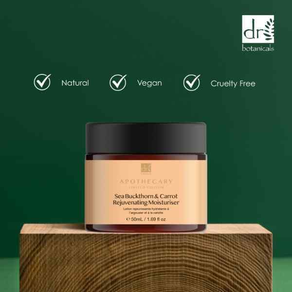 Dr Botanicals Sea Buckthorn Carrot Moisturiser 50ml x 2 - British product