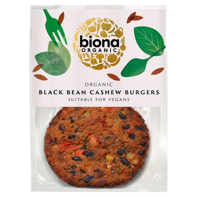 Biona Organic Black Bean Cashew Nut Burgers   160g