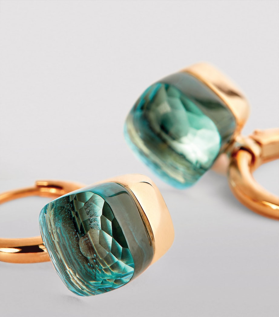 Pomellato blue topaz Nudo drop earrings - British product