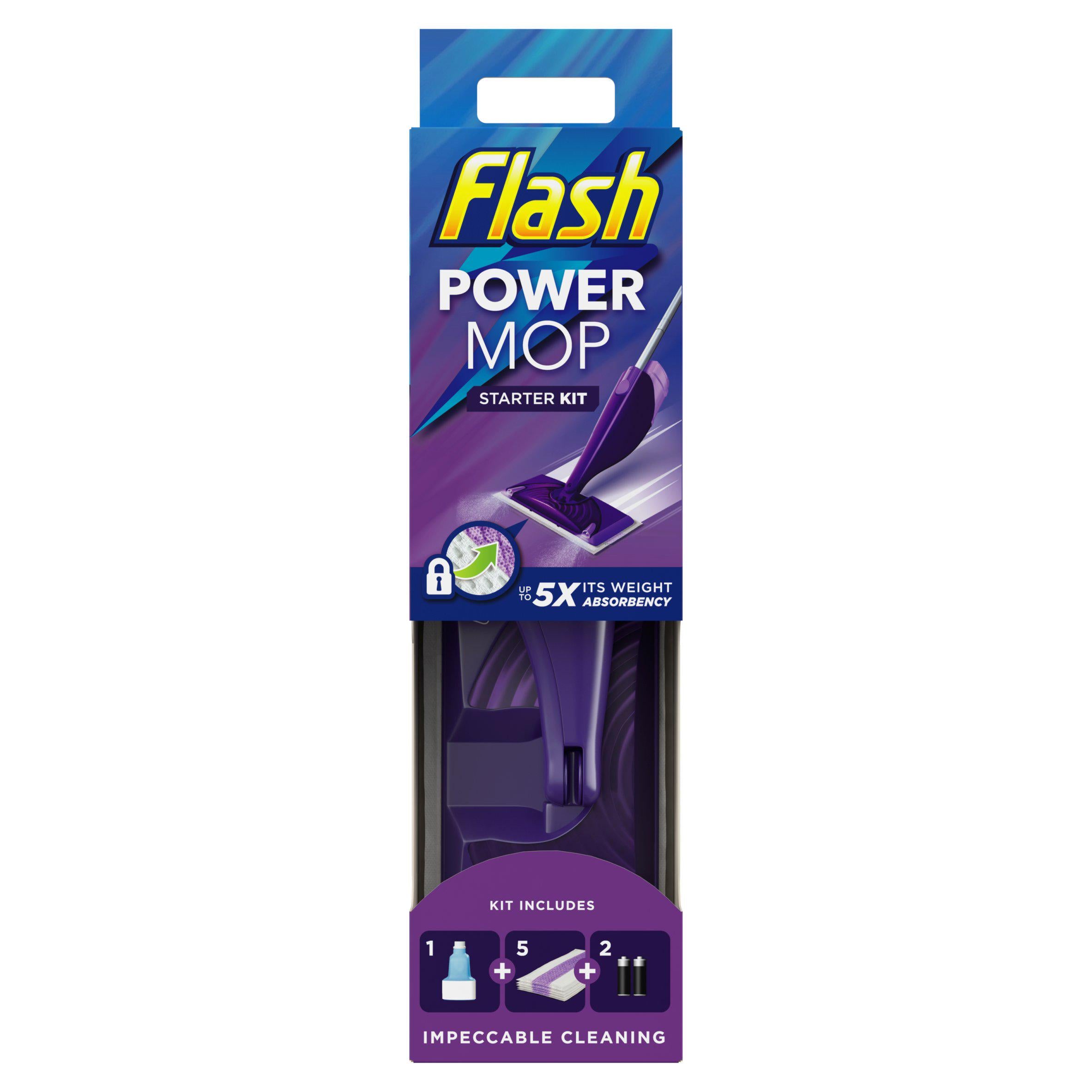 Flash Powermop Floor Cleaner Starter Kit, All-In-One Mopping System GOODS Sainsburys   