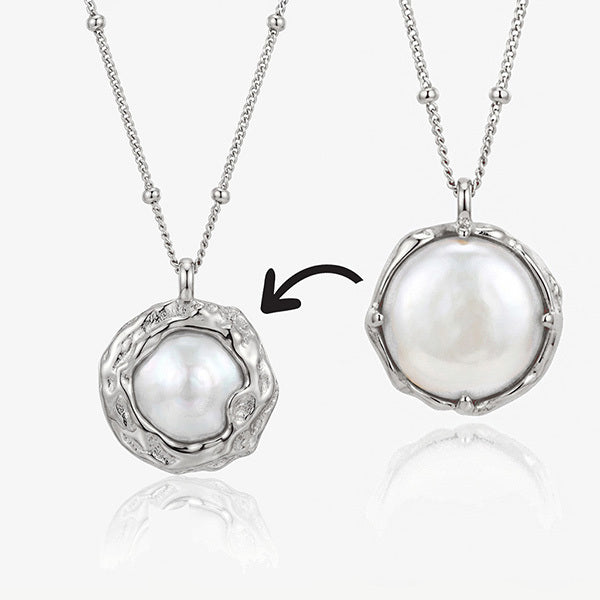 MUCHV Pearl Necklace with Bobble Chain - British product
