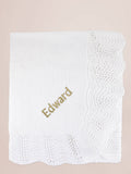 Babyblooms personalised knitted baby blanket - British product