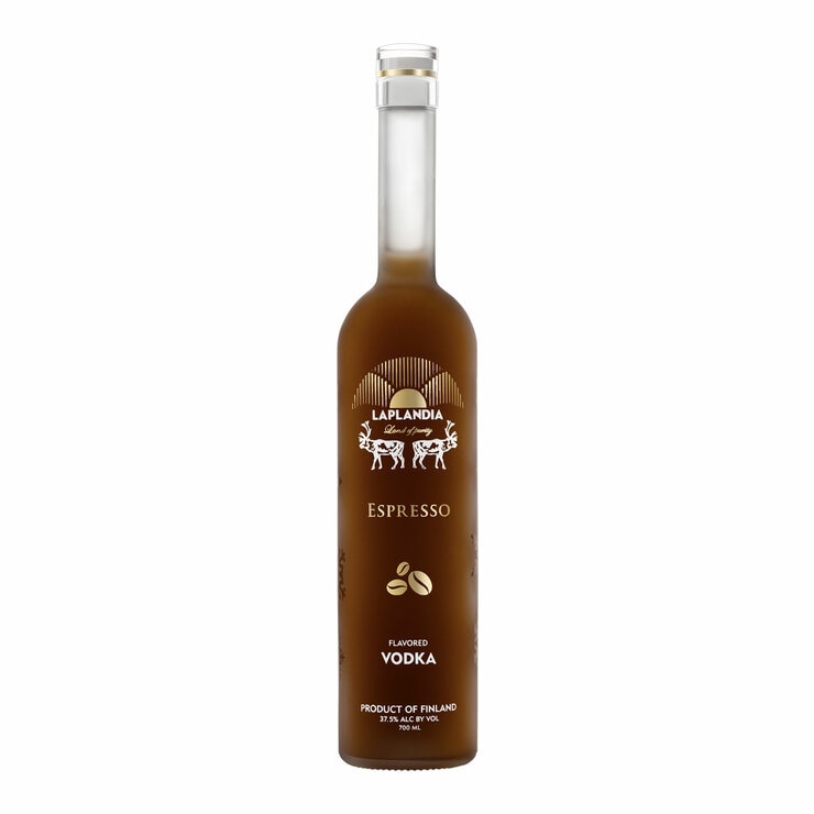 Laplandia Espresso Vodka 70cl bottle, imported from the UK