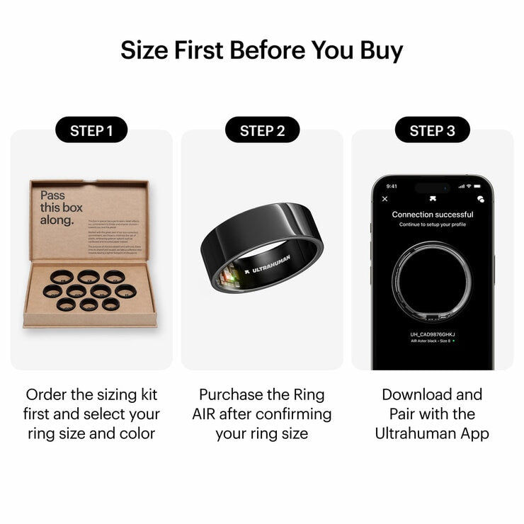 Ultrahuman smart ring Aster Black size 14 - British product