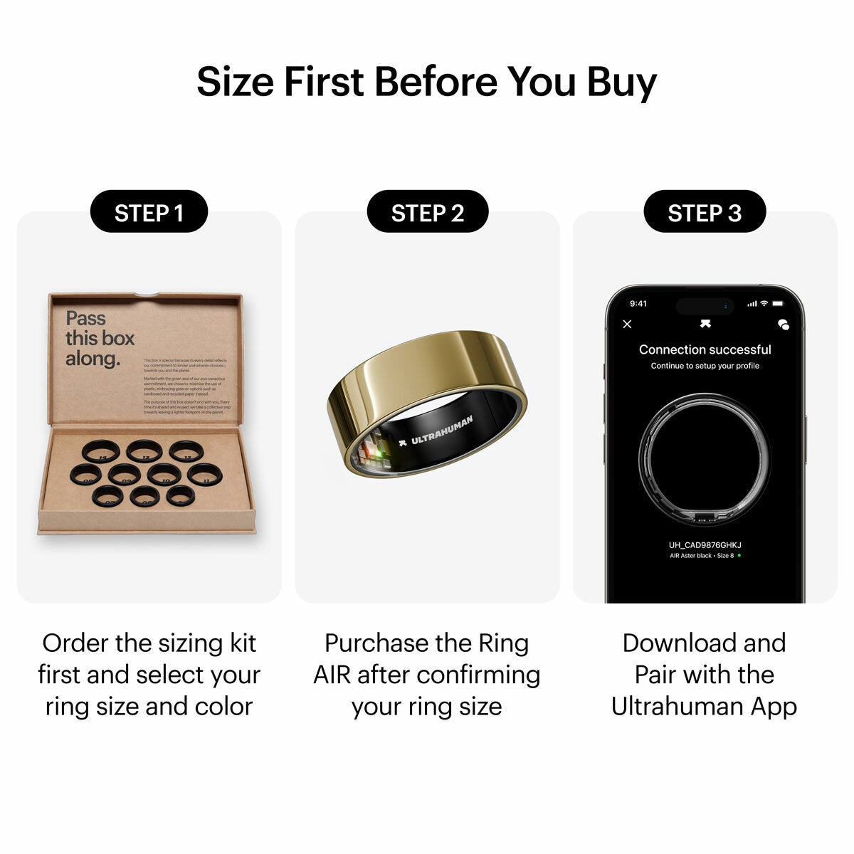 Ultrahuman smart ring Bionic Gold Size 9 (British brand)