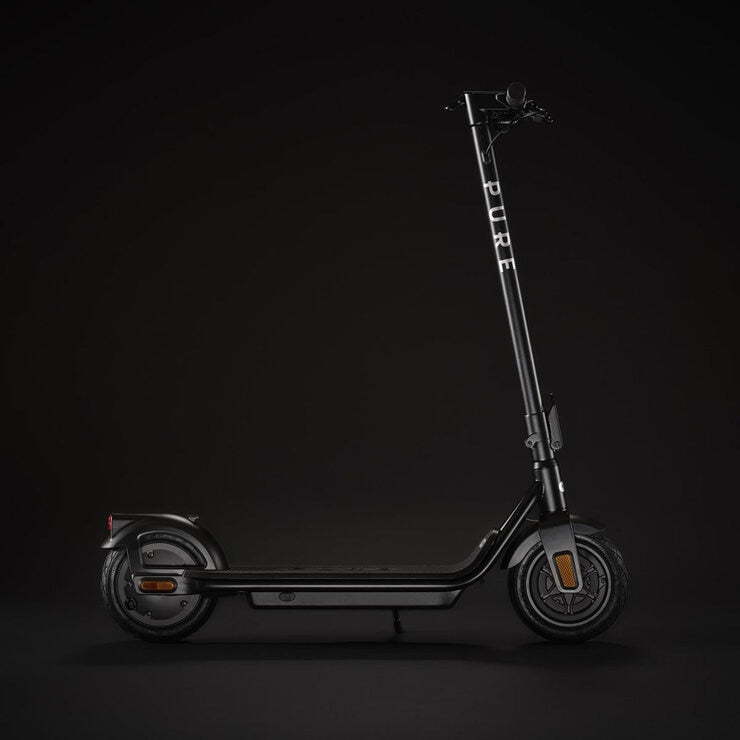 Pure Air5 electric scooter in black, folded design - British product