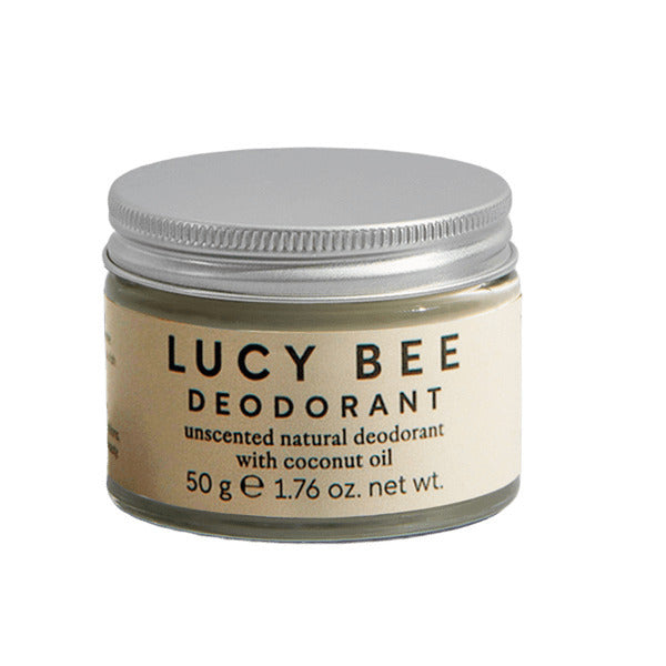 Lucy Bee fragrance free natural deodorant balm 50g (British brand)