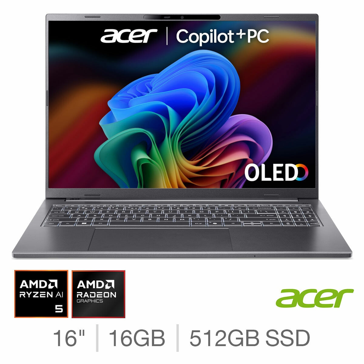 Acer Aspire 16 AI 16 inch laptop - British product