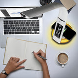 OttLite LED desk lamp with wireless charging and colour changing base, UK version