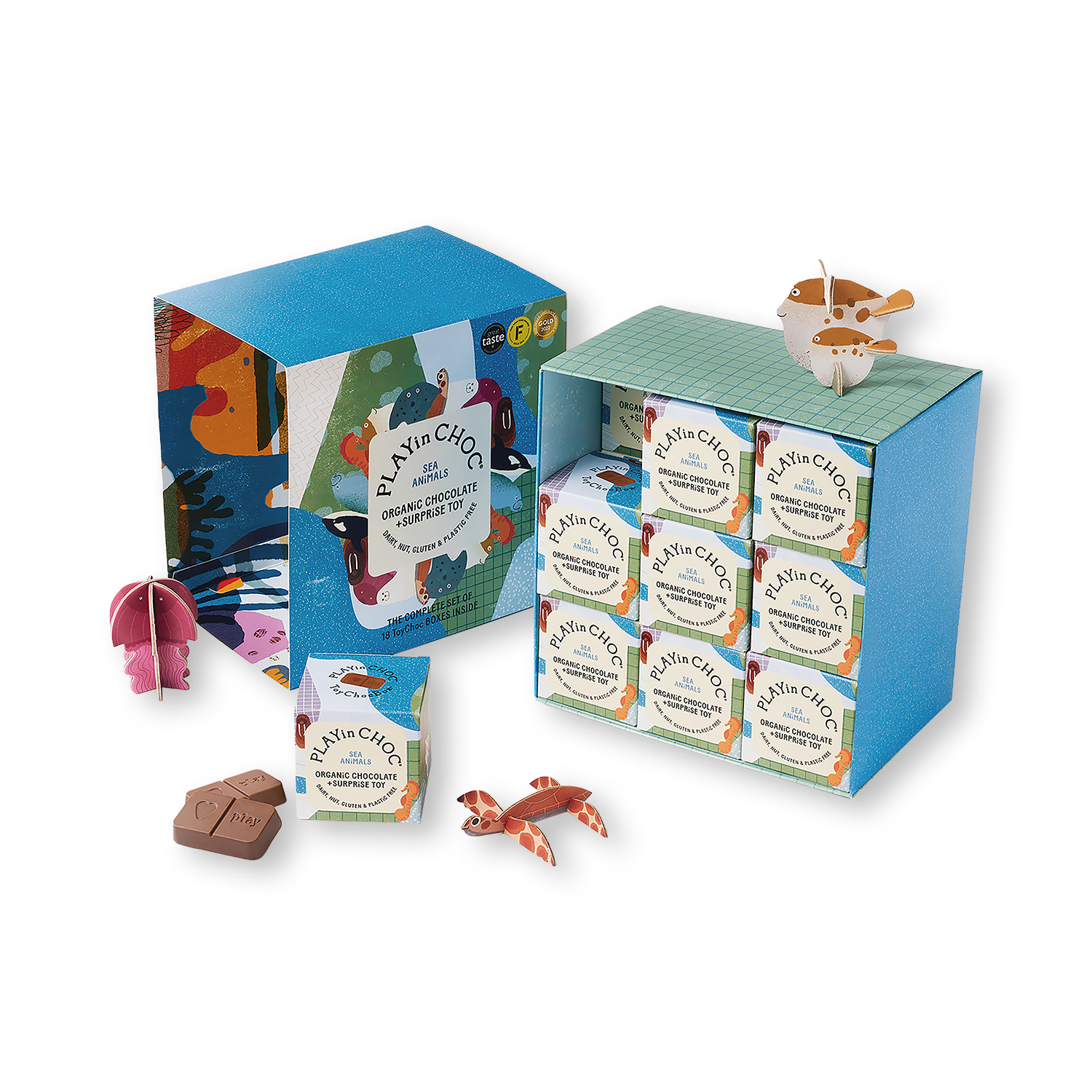 PLAYin CHOC¬Æ ToyChoc Box¬Æ Sea Animals GIFT SET 18g