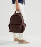 Brunello Cucinelli calfskin travel backpack, imported from the UK