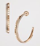 Chopard Ice Cube rose gold diamond hoop earrings, UK version