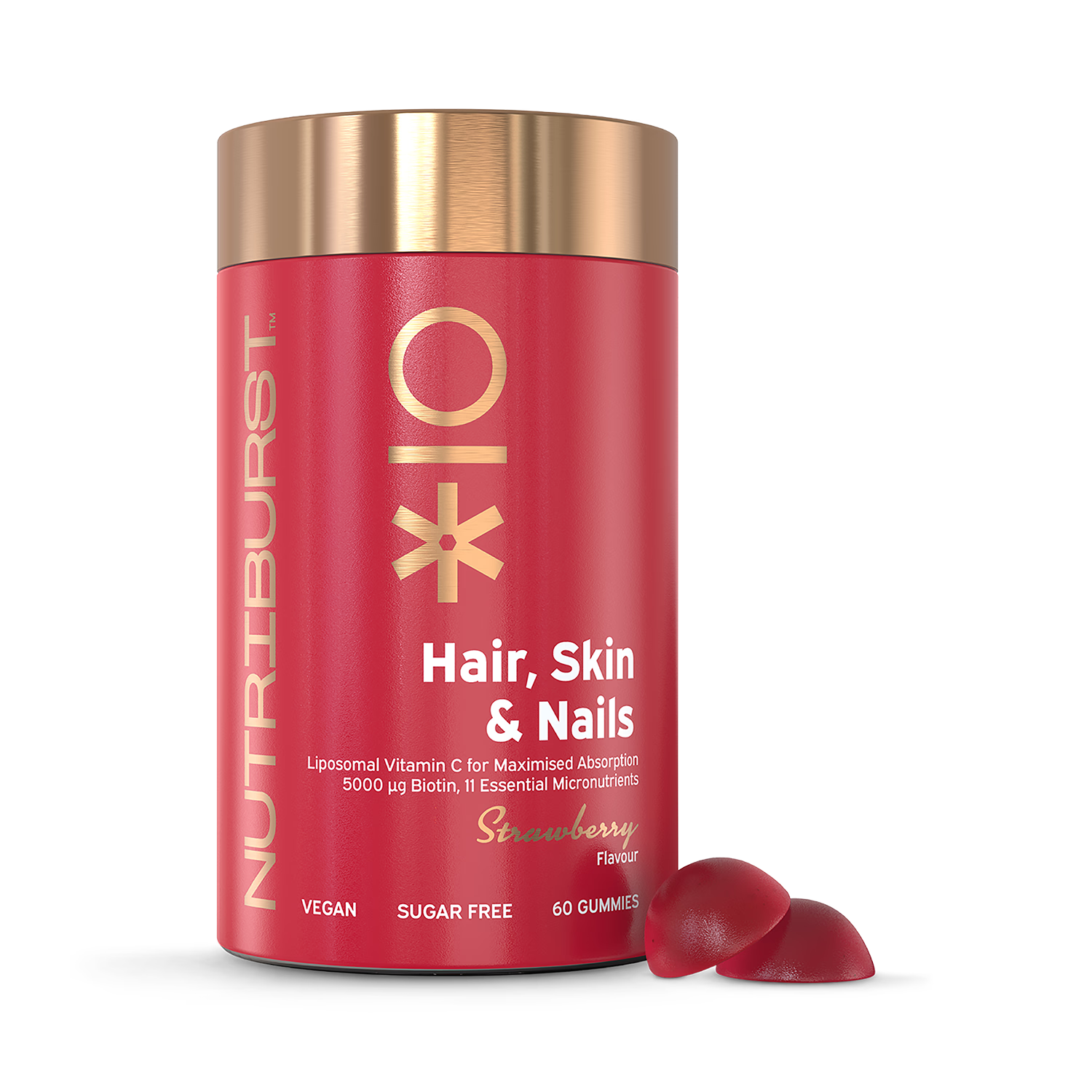 Nutriburst Hair Skin Nails gummies 60 count (British brand)