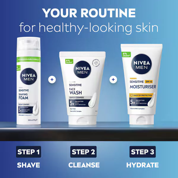 Nivea Men Sensitive Shaving Foam 200ml, UK version