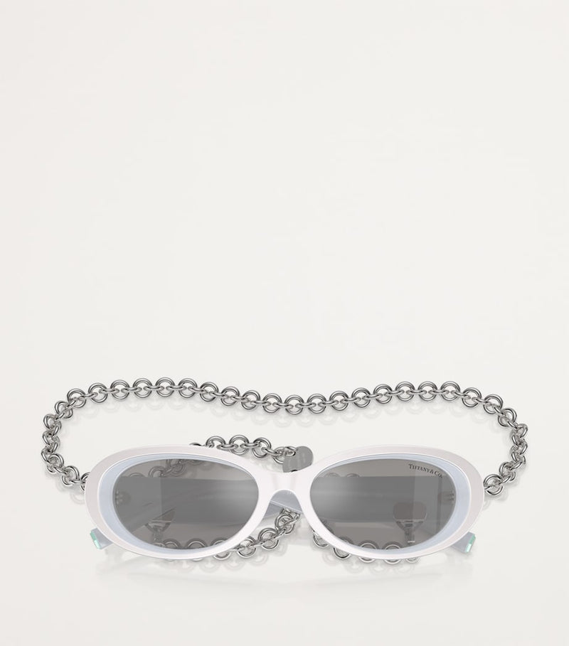 Tiffany & Co. designer metal TF4221 sunglasses, imported from the UK