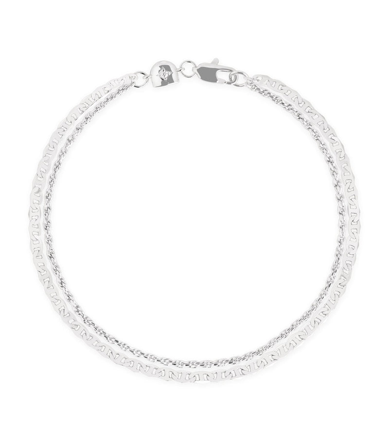 Astrid & Miyu Illusion Duo Chain Bracelet silver-tone brass, UK version