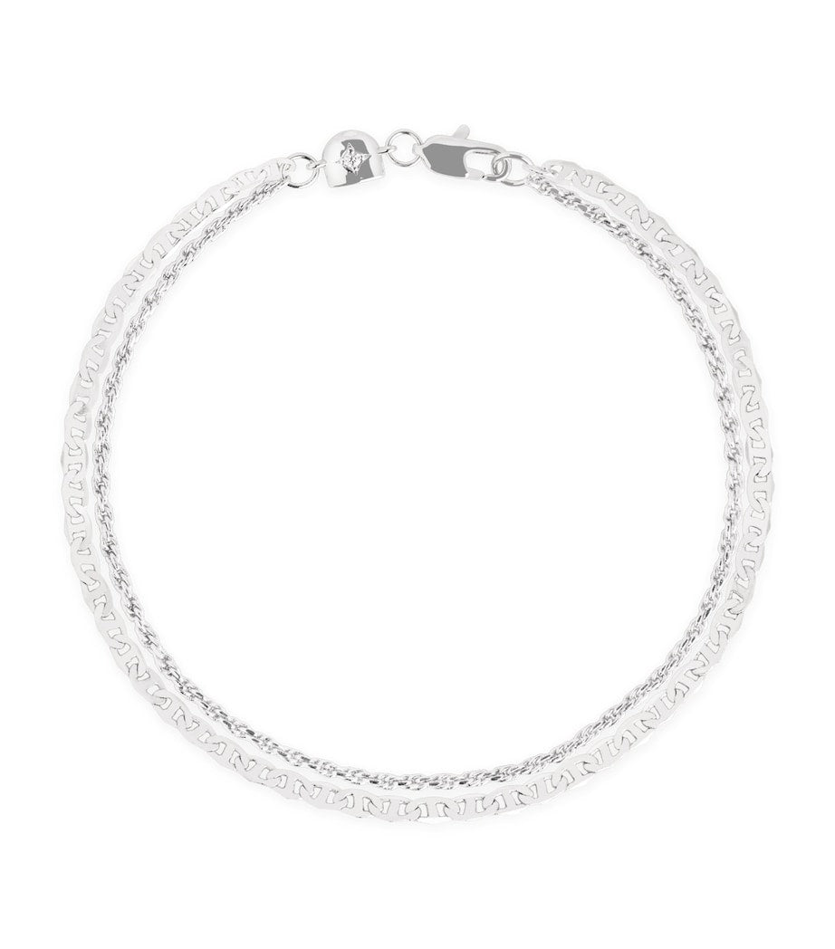 Astrid & Miyu Illusion Duo Chain Bracelet silver-tone brass, UK version