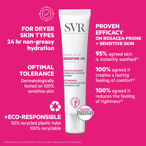 SVR SensiFine AR Rosacea Face Cream 40ml (British brand)