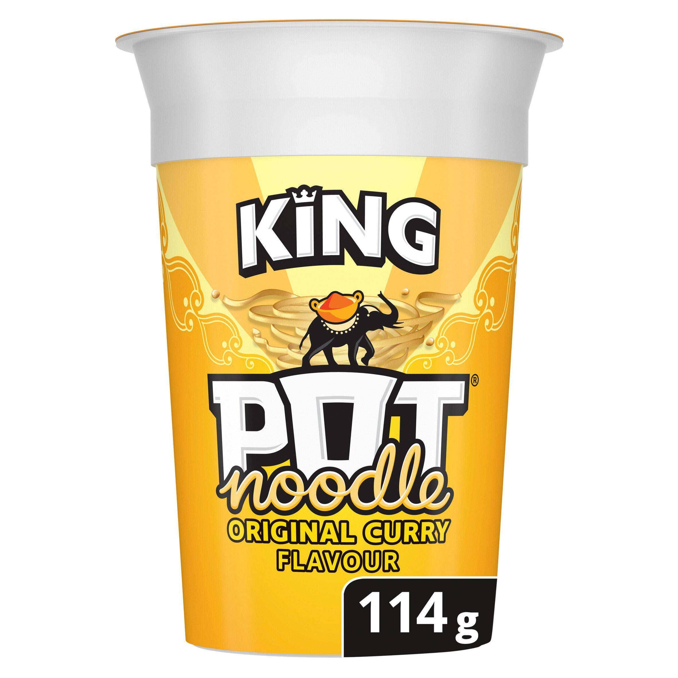 Pot Noodle King Original Curry 114g Instant snack & meals Sainsburys   