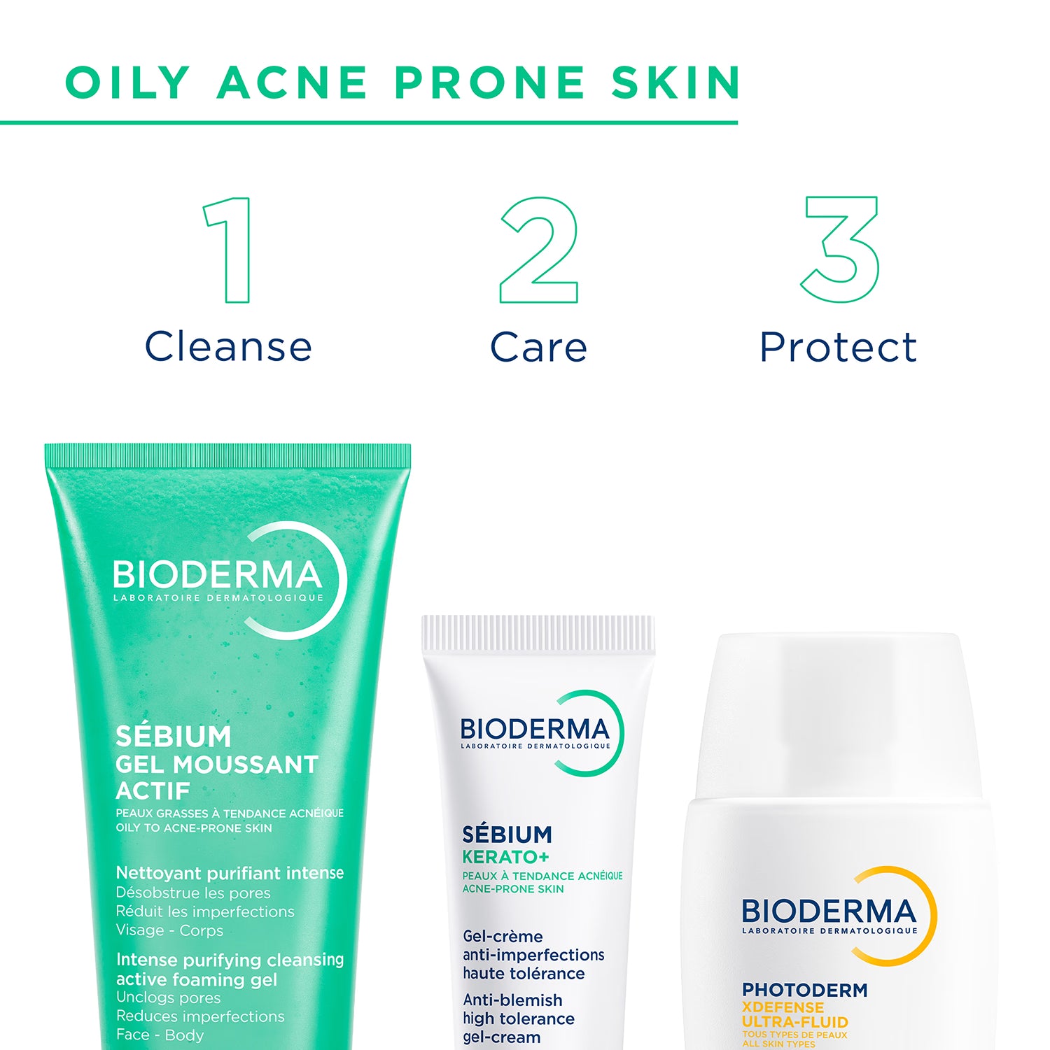 Bioderma Sébium Active Foaming Gel face wash 200ml, UK version