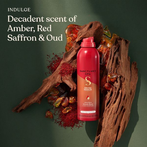 Sanctuary Spa Ruby Oud Natural Oils Ultra Rich Shower Burst GOODS Superdrug   