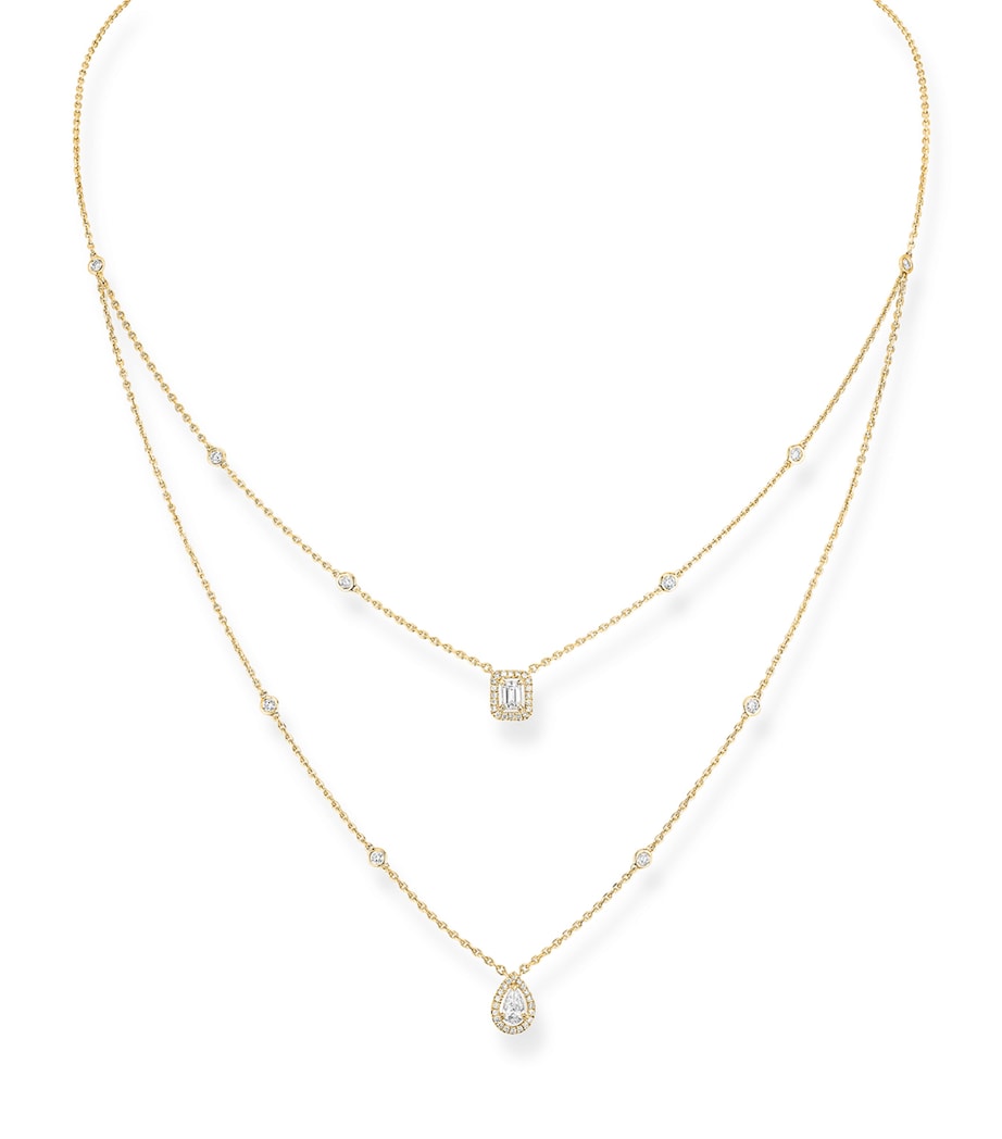 Messika My Twin necklace yellow gold diamonds 0.76ct - British product