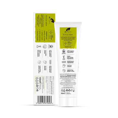 Dr Organic Teebaum Zahnpasta Zitrone Minze Natürlich 100ml