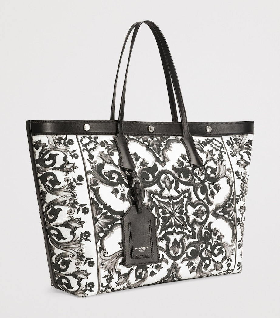 Dolce&Gabbana Majolica canvas tote bag 40cm (British brand)