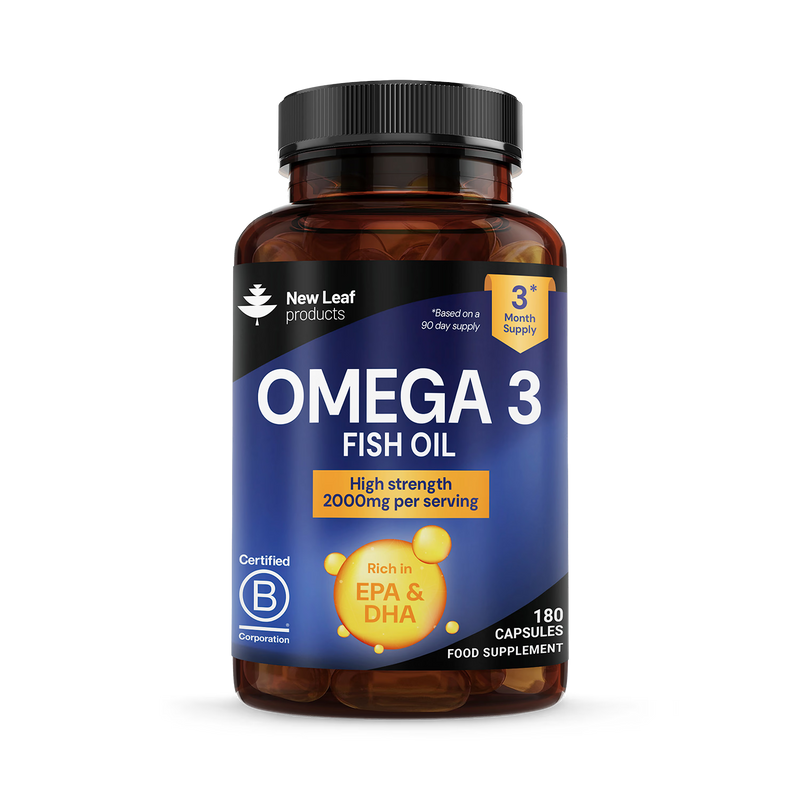 New Leaf Omega 3 fish oil softgels 180 count - British product