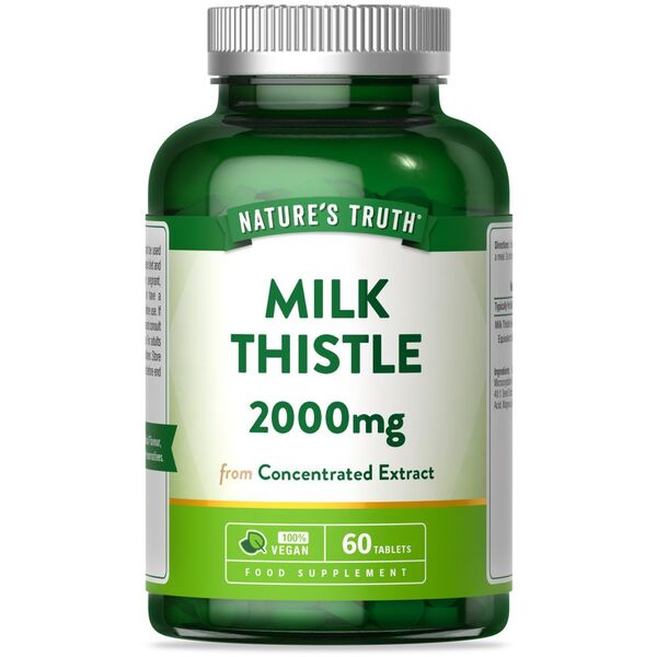 Nature's Truth Milk Thistle 2000mg supplement 60 tablets, UK version