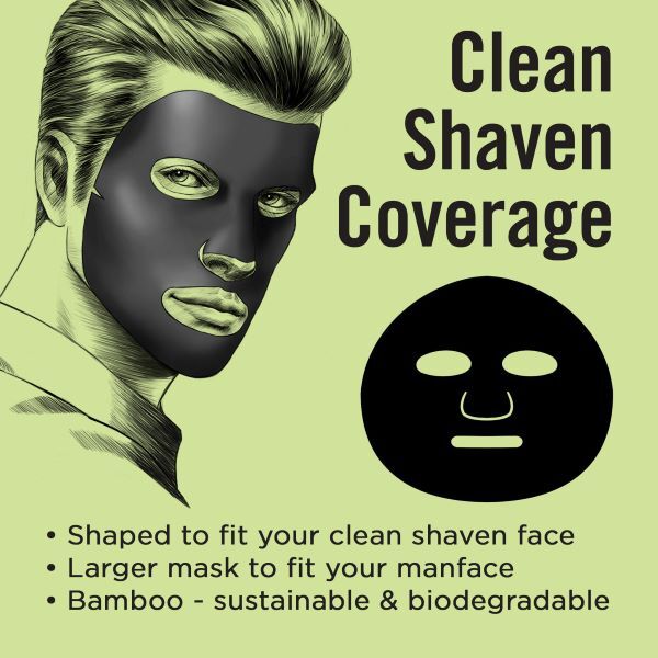 Fuss Free Naturals Men's Charcoal Mask 3-pack - British product