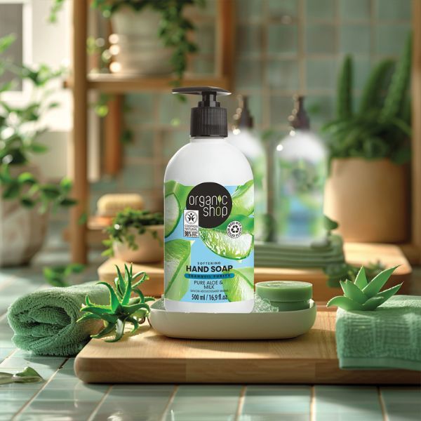 Organic Shop hand soap aloe and milk 500ml - British product
