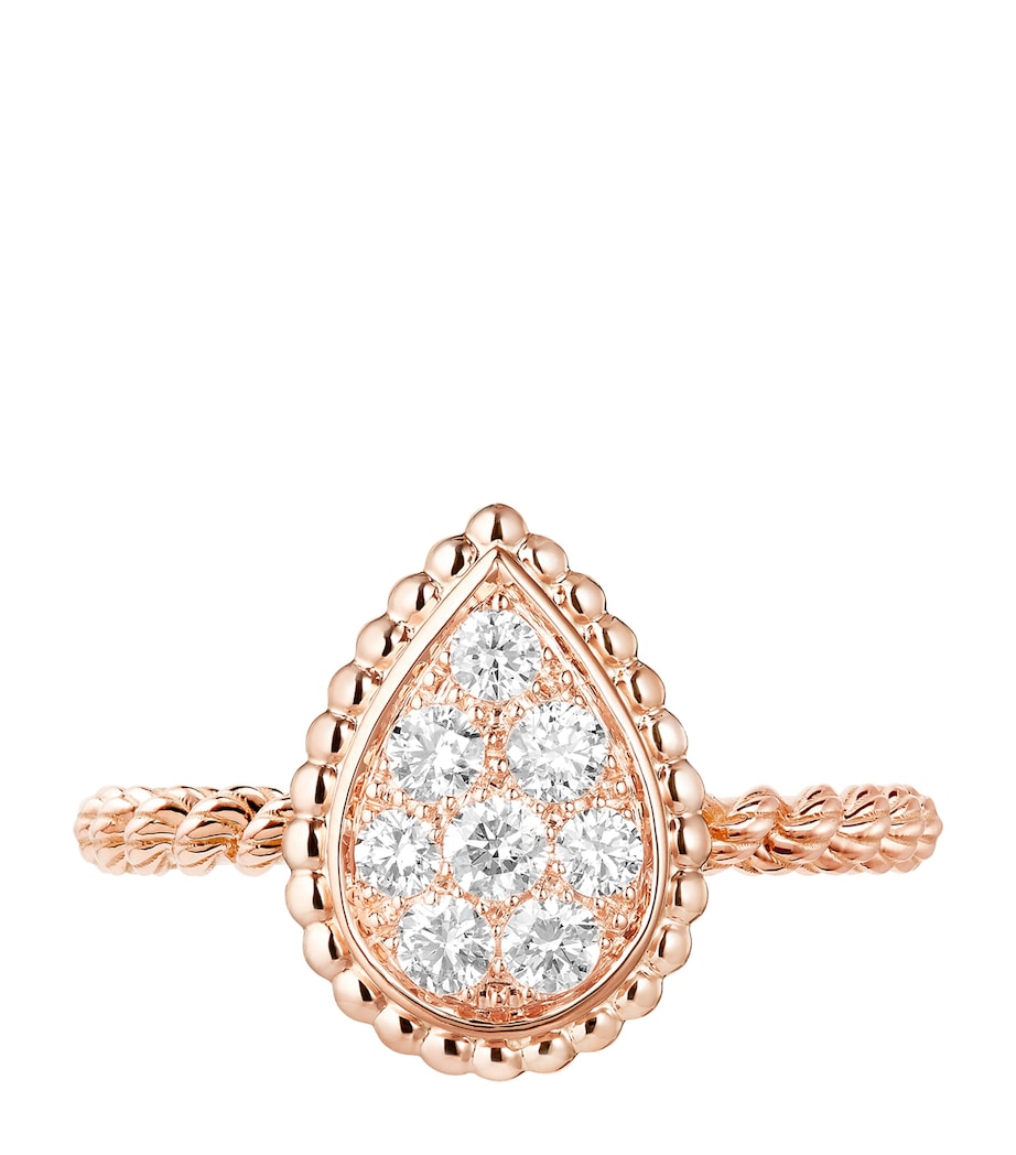 Boucheron small rose gold diamond Serpent Bohème ring, imported from the UK