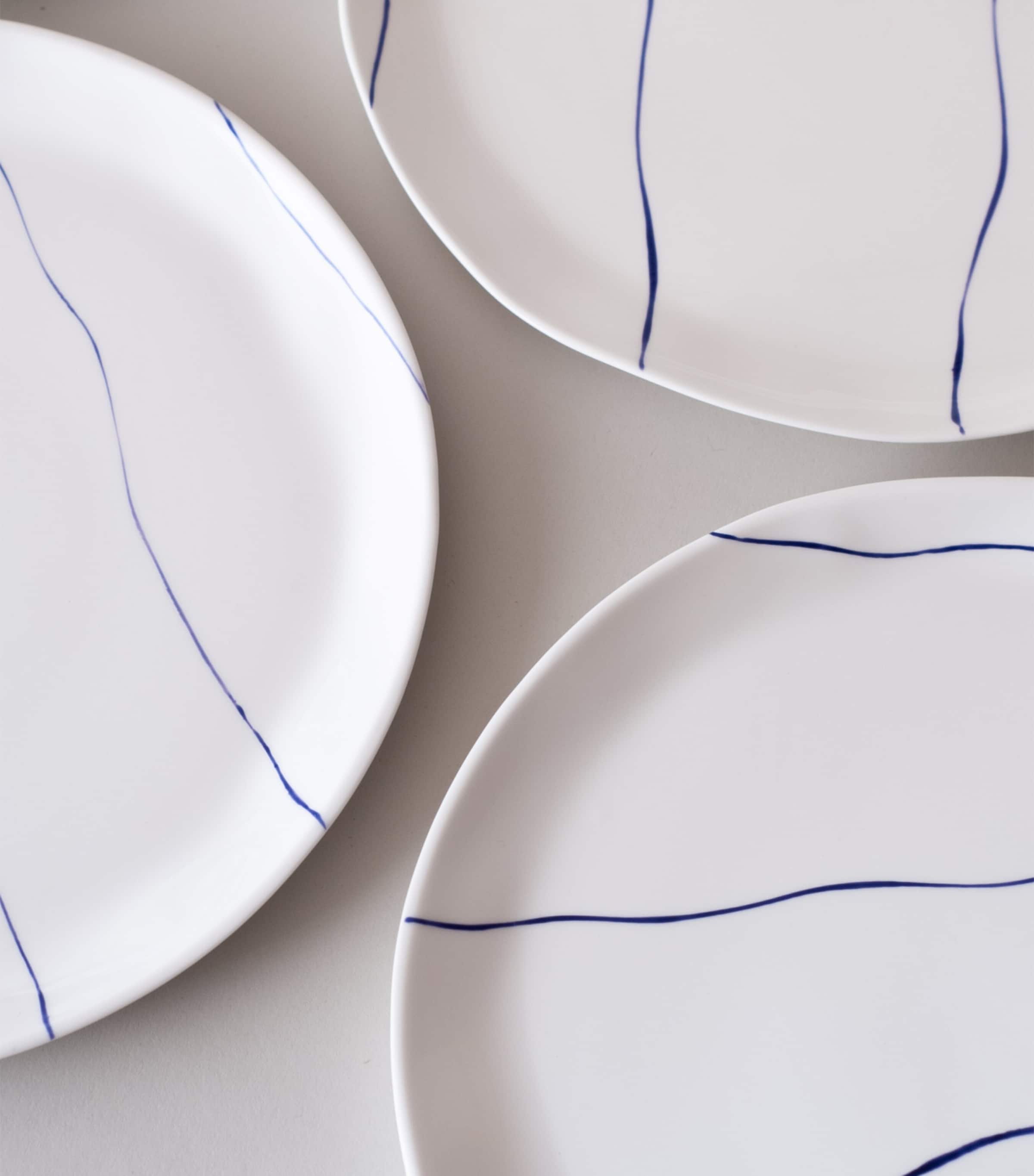 Feldspar Stripe cake plate 16cm - British product