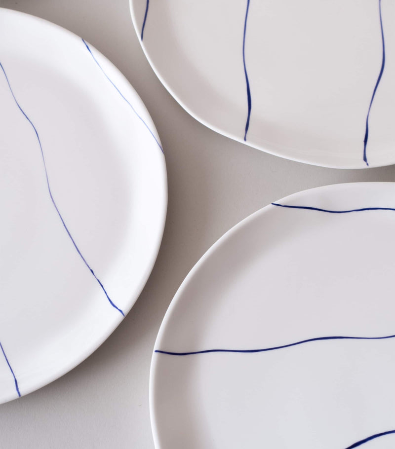 Feldspar Stripe cake plate 16cm - British product
