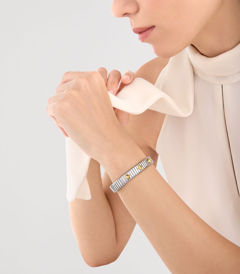 سوار Bvlgari Tubogas من الفولاذ المقاوم للصدأ والذهب الأصفر (ماركة بريطانية)