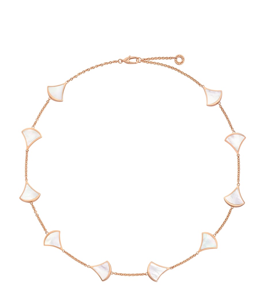 Bvlgari rose gold mother-of-pearl necklace (British brand)