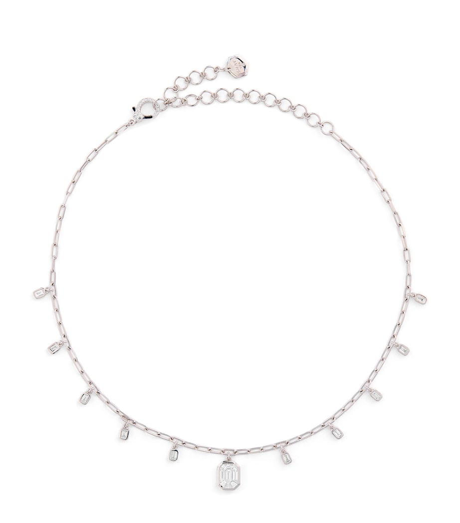 SHAY white gold diamond illusion necklace - British product