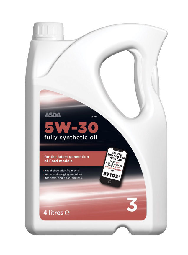 ASDA 5w30 Fully Synthetic Ford Oil 4L DIY ASDA   