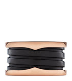 Bvlgari B.zero1 four-band ring rose gold black ceramic, imported from the UK